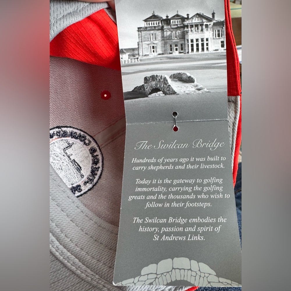 The Old Course St Andrews Links Golf Cap 
The Swilcan Bridge Collection 
Orange - Picture 8 of 8